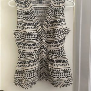 Banana Republic jacquard peplum vest